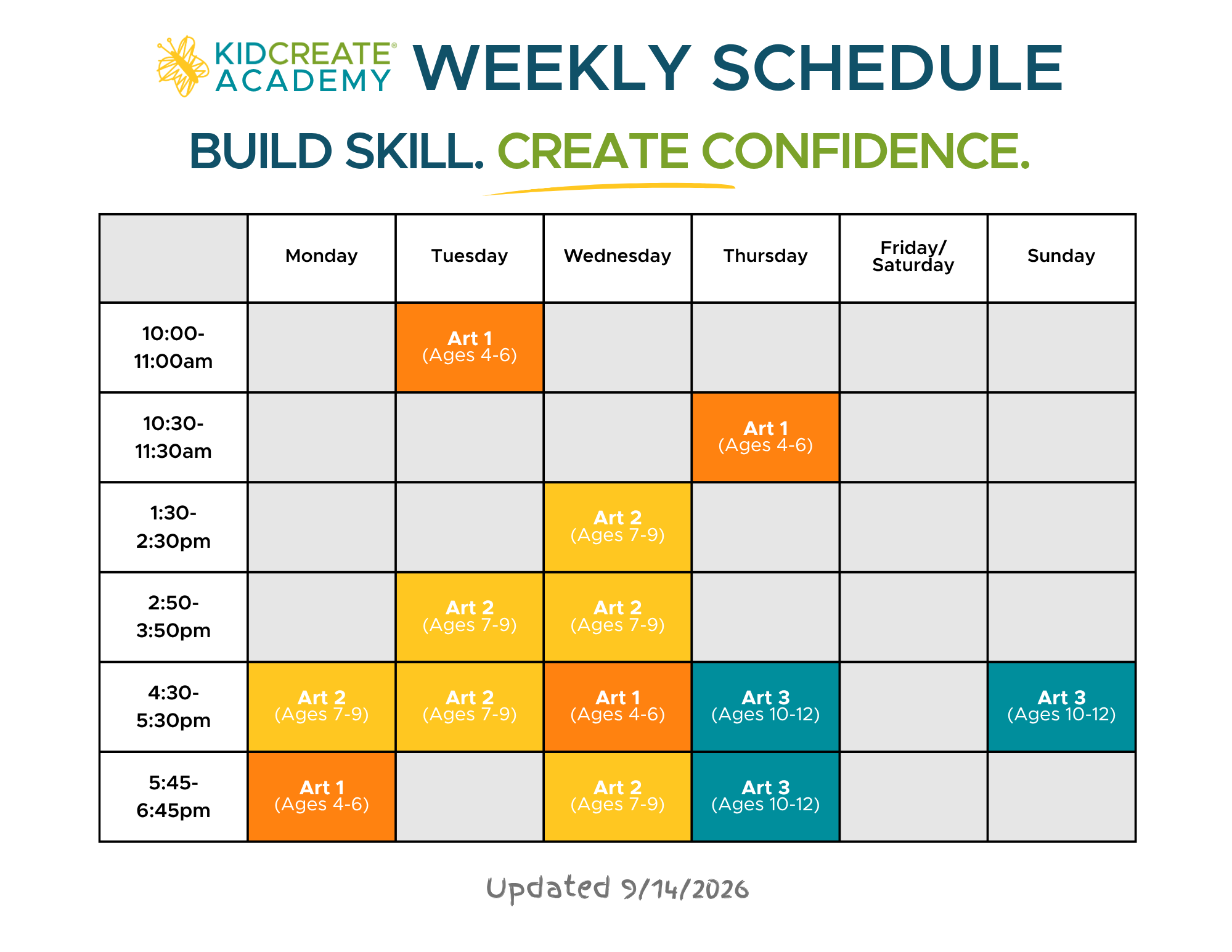 Weekly Schedule